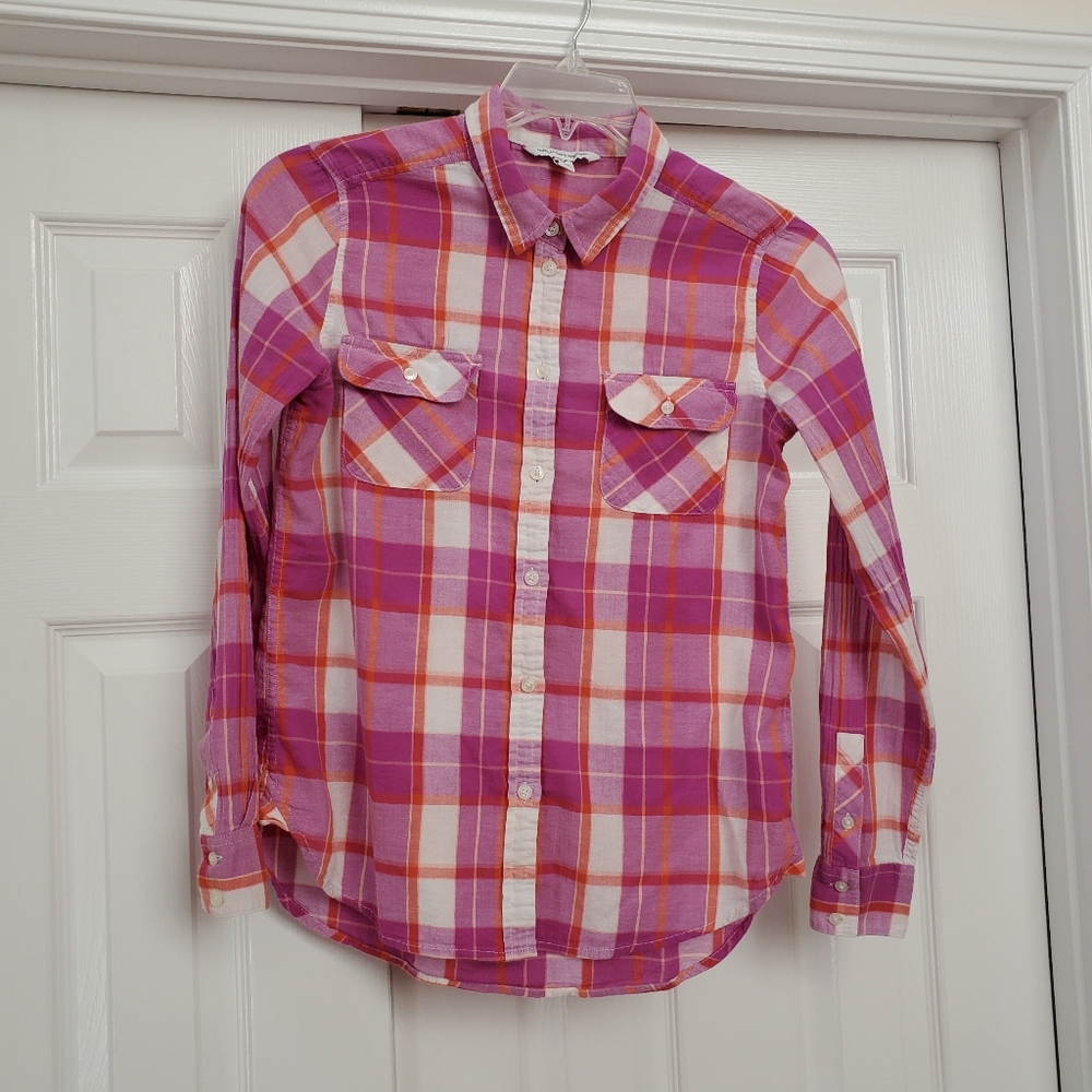 American Eagle Outfitters Purple Plaid Shirt SMALL